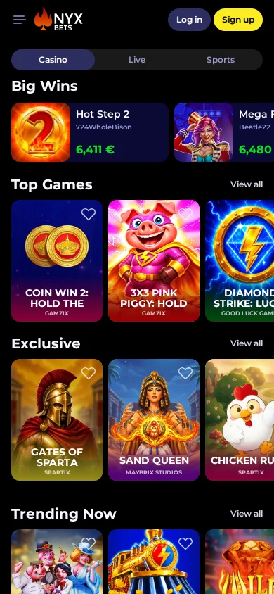 Download the Nyxbets Casino App